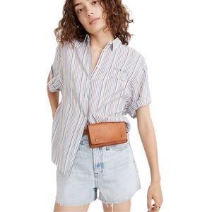 MADEWELL WOMEN'S CHRONICLE SHIRT IN RAINBOW 100% COTTON SIZE MEDIUM